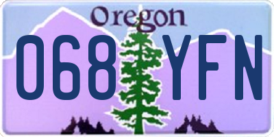 OR license plate 068YFN