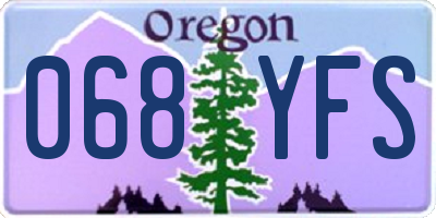 OR license plate 068YFS