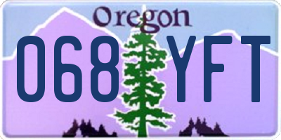 OR license plate 068YFT