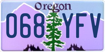 OR license plate 068YFV