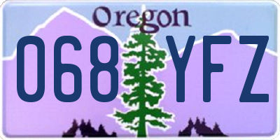OR license plate 068YFZ