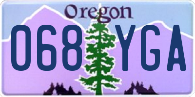 OR license plate 068YGA