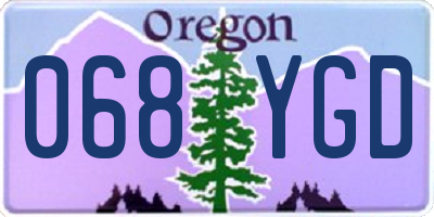 OR license plate 068YGD