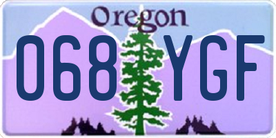 OR license plate 068YGF