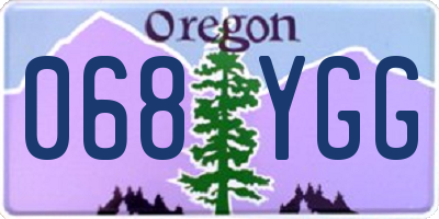 OR license plate 068YGG