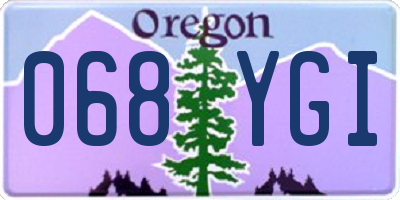 OR license plate 068YGI