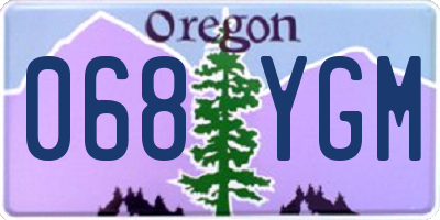 OR license plate 068YGM