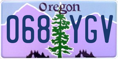 OR license plate 068YGV