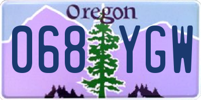 OR license plate 068YGW