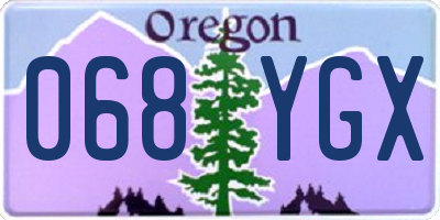 OR license plate 068YGX