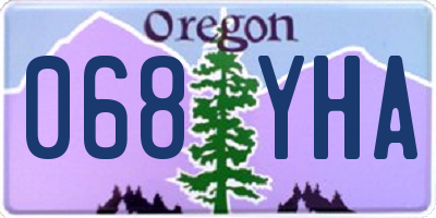OR license plate 068YHA