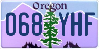 OR license plate 068YHF