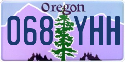 OR license plate 068YHH