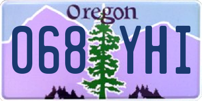 OR license plate 068YHI