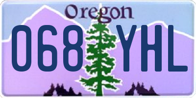 OR license plate 068YHL