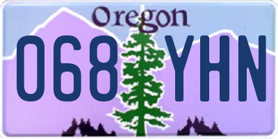OR license plate 068YHN