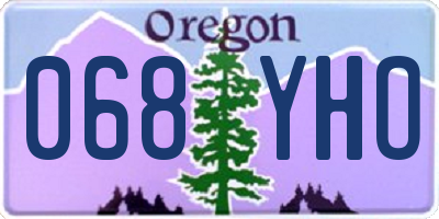 OR license plate 068YHO
