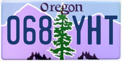 OR license plate 068YHT