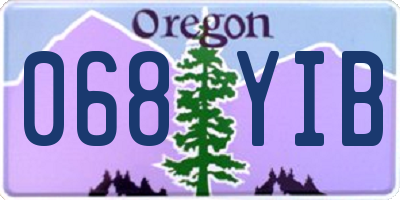 OR license plate 068YIB