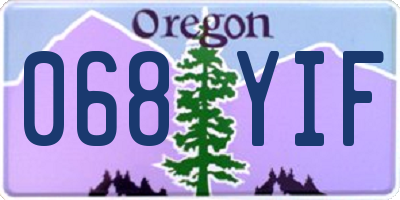 OR license plate 068YIF