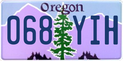 OR license plate 068YIH