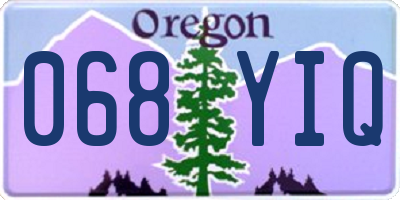 OR license plate 068YIQ