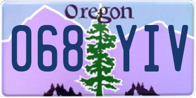OR license plate 068YIV