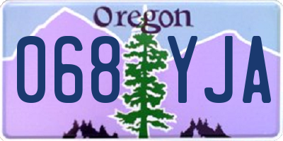 OR license plate 068YJA