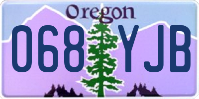 OR license plate 068YJB