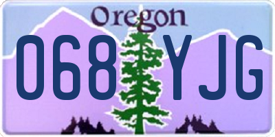 OR license plate 068YJG
