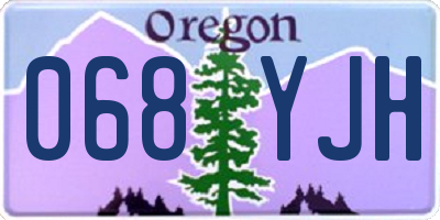 OR license plate 068YJH