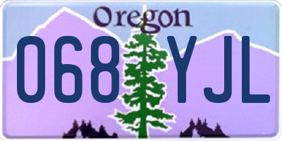 OR license plate 068YJL