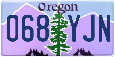 OR license plate 068YJN