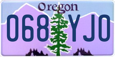 OR license plate 068YJO