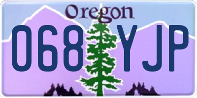 OR license plate 068YJP