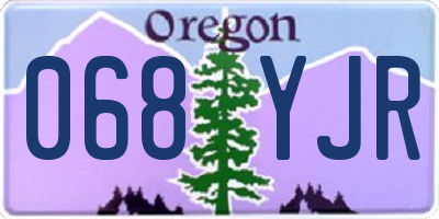OR license plate 068YJR