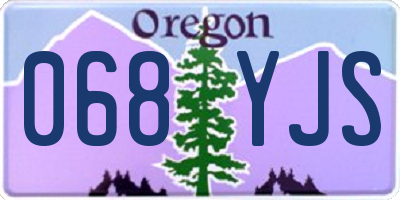 OR license plate 068YJS