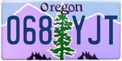 OR license plate 068YJT