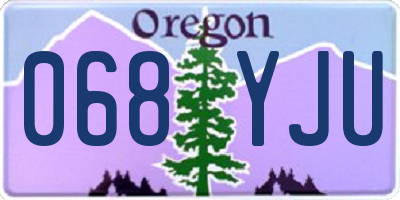 OR license plate 068YJU