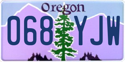 OR license plate 068YJW