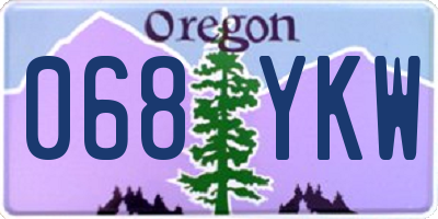 OR license plate 068YKW