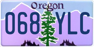 OR license plate 068YLC