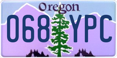 OR license plate 068YPC