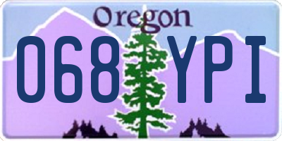 OR license plate 068YPI