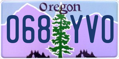 OR license plate 068YVO