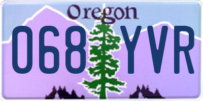 OR license plate 068YVR