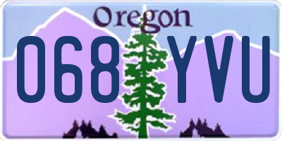 OR license plate 068YVU