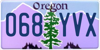 OR license plate 068YVX