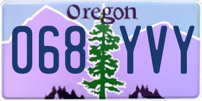 OR license plate 068YVY