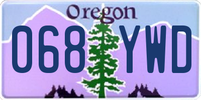 OR license plate 068YWD